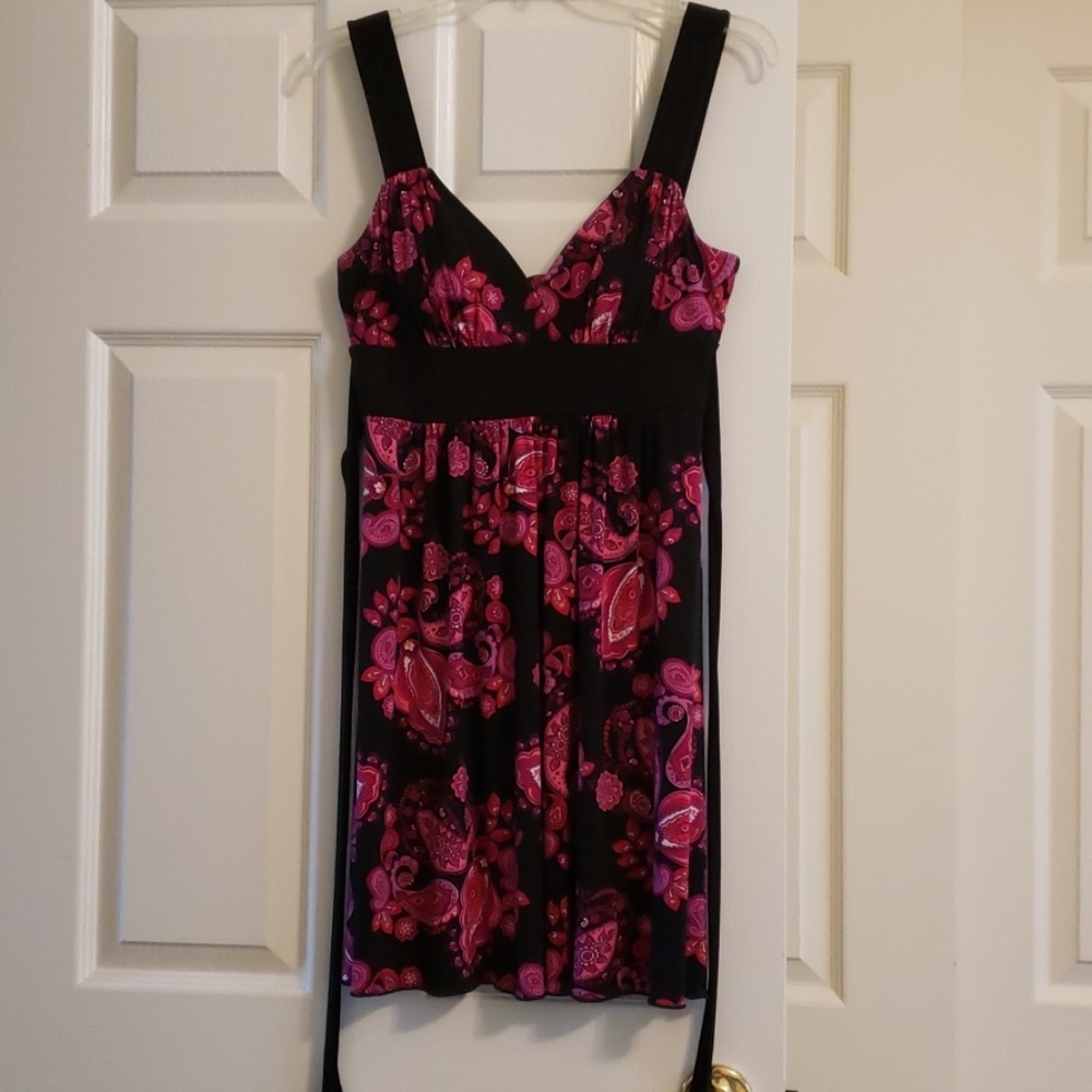Pink floral dress
